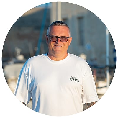 Wilfred van Alphen photographed at the Venetian Harbour in Chania at golden hour